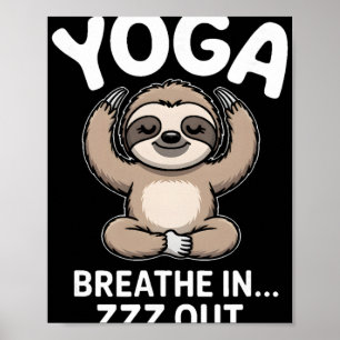 Poster Yoga Respirer En Zzz Sortir Paresseux _1