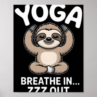 Poster Yoga Respirer En Zzz Sortir Paresseux _1