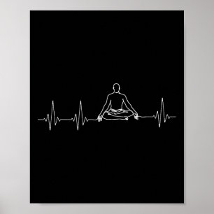 Poster Yoga Zen et Méditation Battement de coeur avec Cro