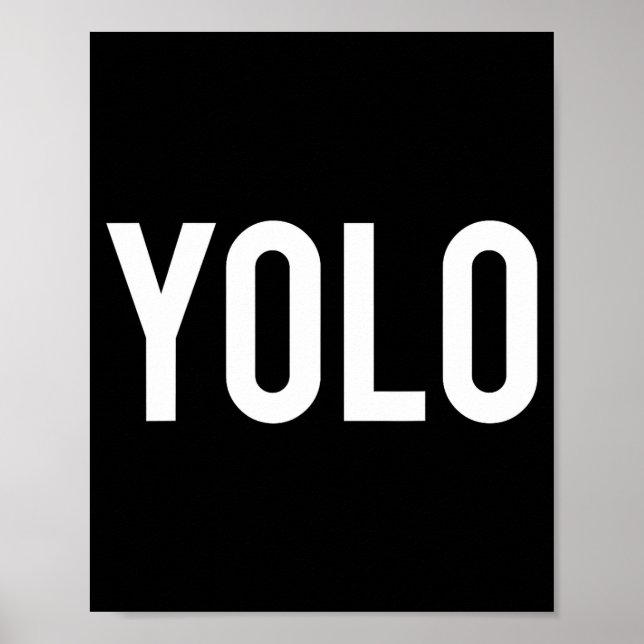 Poster Yolo - Cool New Hip Hop Rap Funny Gift Tee  (Devant)