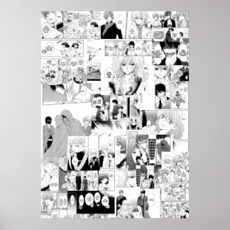 Poster Yona de l'aube collage manga