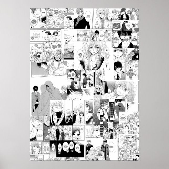Poster Yona de l'aube collage manga (Devant)