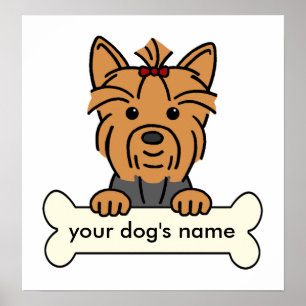 Poster Yorkie personnalisé