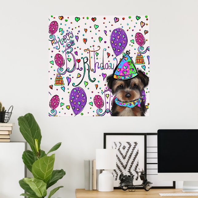 Poster Yorkie Poo (Bureau à domicile)