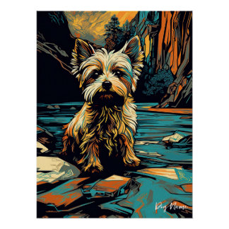 Poster Yorkshire Terrier Dog 005 - Bruno Pokopen