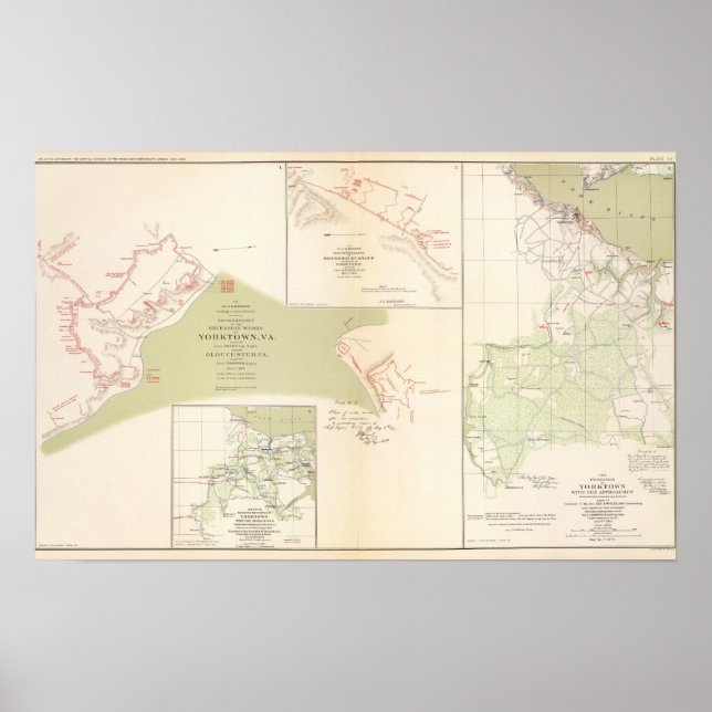 Poster Yorktown, Gloucester, Va (Devant)