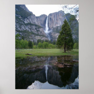 Poster yosemite chute réflexion