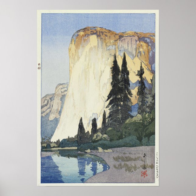 Poster Yosemite, El Capitan, Hiroshi Yoshida (Devant)