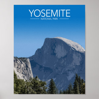 Poster Yosemite National, California Park Stylisé Voyage