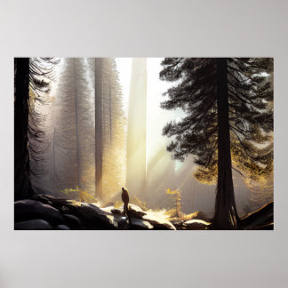 Poster Yosemite National - Peinture colorée
