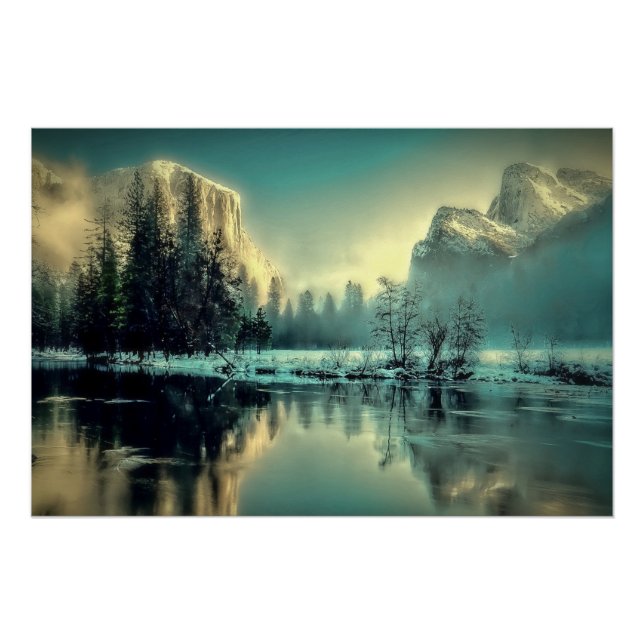 Poster Yosemite Park Sunrise (Devant)