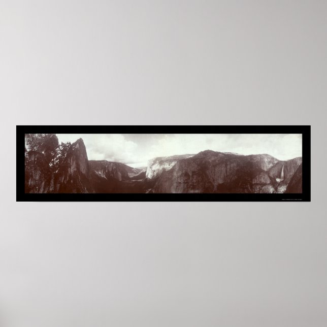 Poster Yosemite photo panoramique 1899 (Devant)