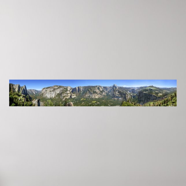 Poster Yosemite Valley Panorama - Yosemite (Devant)
