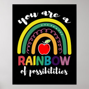 Poster You Are A Rainbow Of Possibilities Teacher