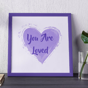 Poster "You Are Love" Purple Heart Imprimer