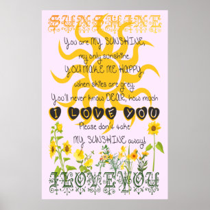 Poster You are my sunshine.
