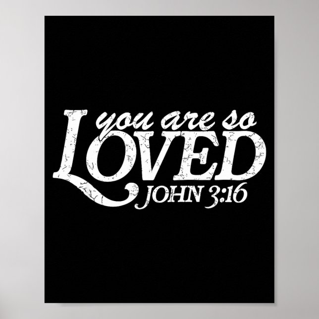 Poster You Are So Loved Christian Verse Valentine's Day B (Devant)