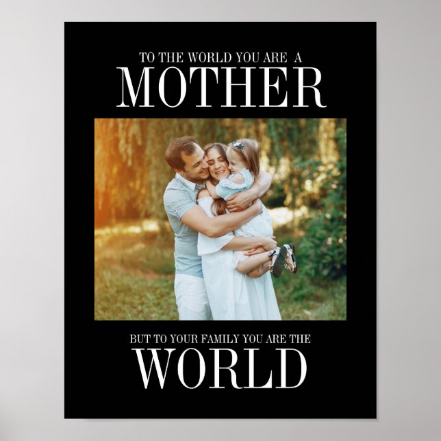 Poster You Are The World Mother's Day Photo Print (Devant)