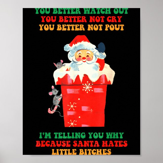 Poster You Better Watch Out You Better Not Cry You Better (Devant)