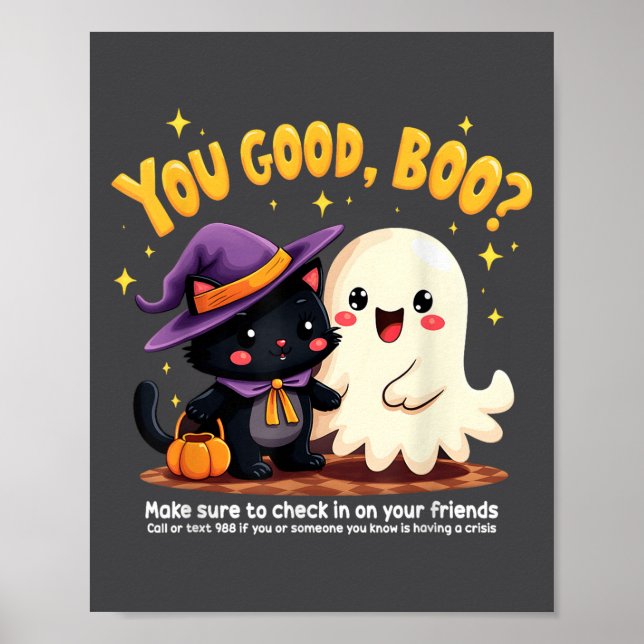 Poster You Good, Boo_ Suicide Prevention Halloween Mental (Devant)