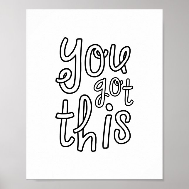 Poster You Got This, Cute Motivational (Devant)