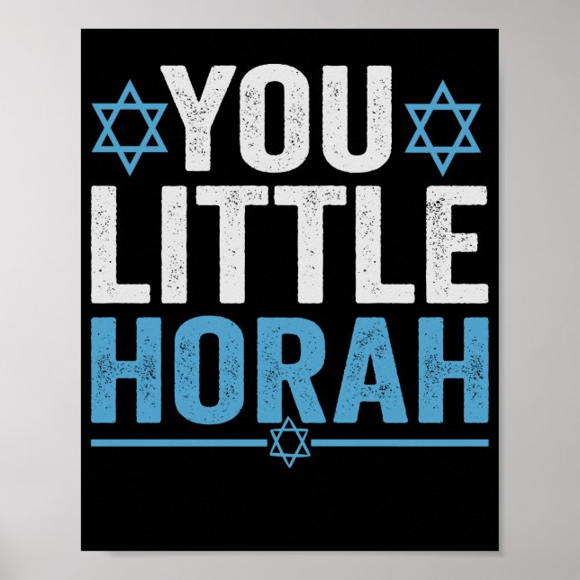 Poster You Little Horah Hanukkah Funny Jewish Saying Gift (Devant)