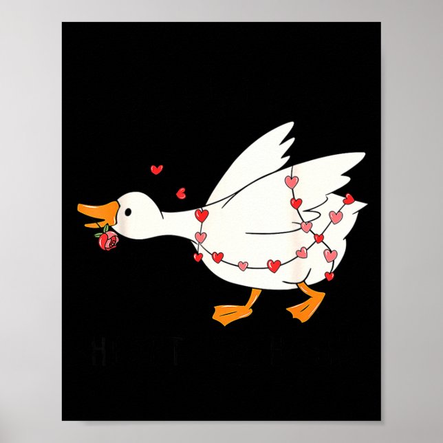 Poster You Make My Heart Go Honk Goose Valentine  (Devant)