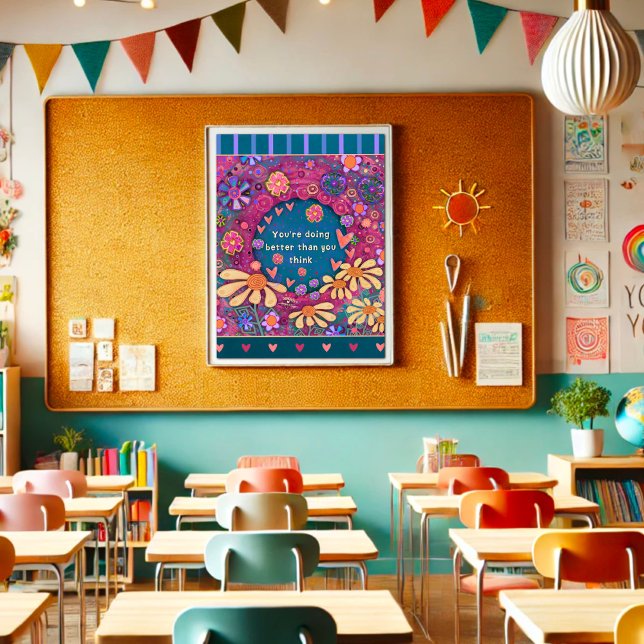 Poster You’re Doing Better Than You Think Motivational (Créateur téléchargé)