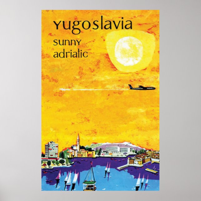 Poster Yougoslavie, Sunny Adriatic (Devant)