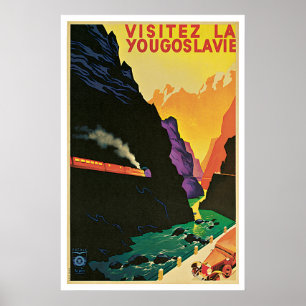 Poster Yougoslavie, Yougoslavie Vintage voyage