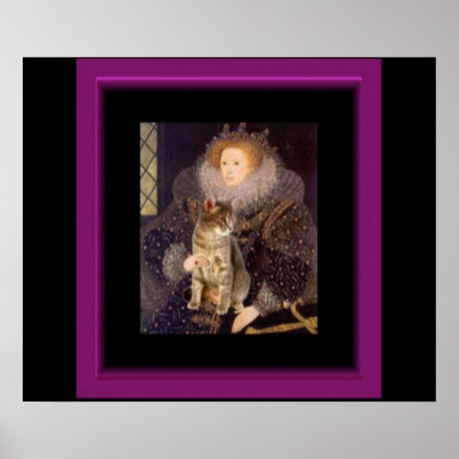 Poster Young Elizabeth I et Cat (Devant)