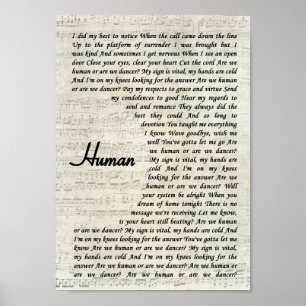 Poster Your favorite song lyrics and music made into wall
