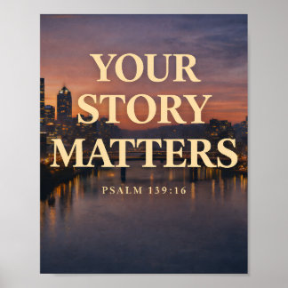 Poster Your Story Matters Christian Skyline Design