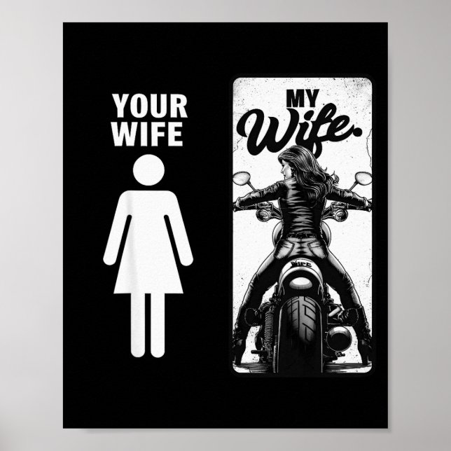 Poster Your Wife Is Simple My Wife Biker Wife Valentine M (Devant)