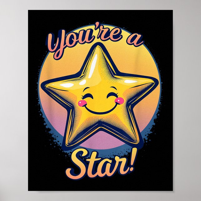 Poster You're A Star Compliment Day Motivational Design  (Devant)
