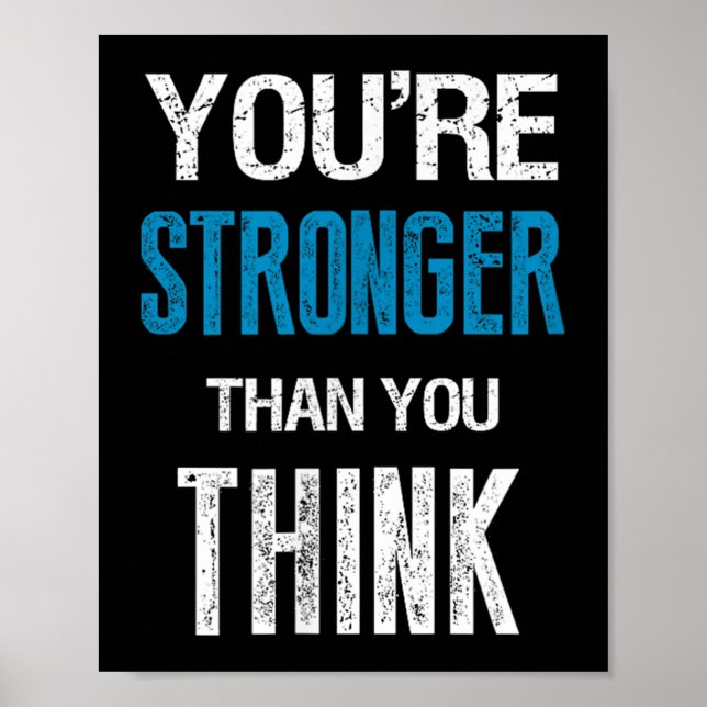 Poster You're Stronger Than You Think Motivational  (Devant)