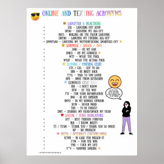 Poster YSKTBN 1 : Acronymes en ligne et de messagerie tex