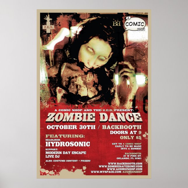Poster Z.E.D. Danse Zombie (Devant)