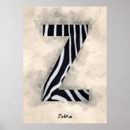 Poster Z est pour Zebra