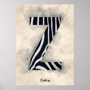 Poster Z est pour Zebra