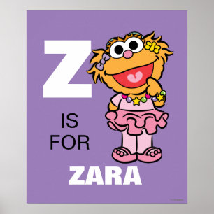 Poster Z est pour Zoé Ajoutez votre nom