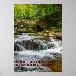 Poster Zazzle eau peinture de toile naturelle