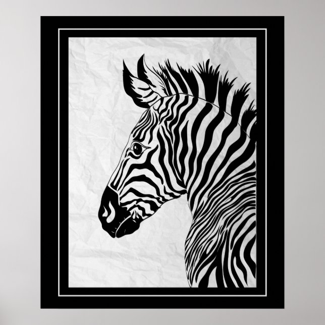 Poster-Zebra 20" x 24" Poster (Vorne)