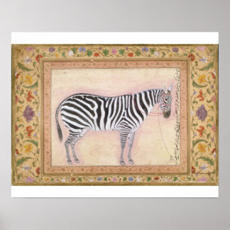 Poster Zebra, de l'album Minto, 1621 (gouache sur pa