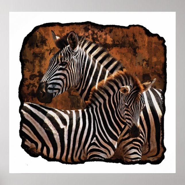 Poster Zebra Fall Stripes Grande affiche, impression, mur (Devant)
