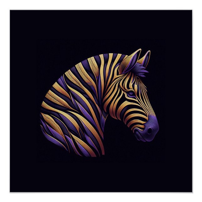 Poster Zebra Purple (Devant)