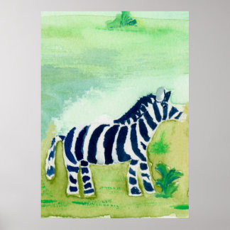 Poster Zebra Safari Friend
