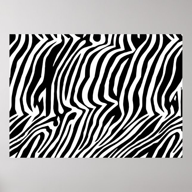 Poster Zebra skin motif (Devant)