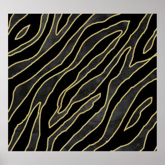 Poster Zebra Stripes : Abstrait Monochrome Sans Seamless.
