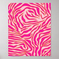 Zebra Stripes Pink Orange Wild Animal Prince